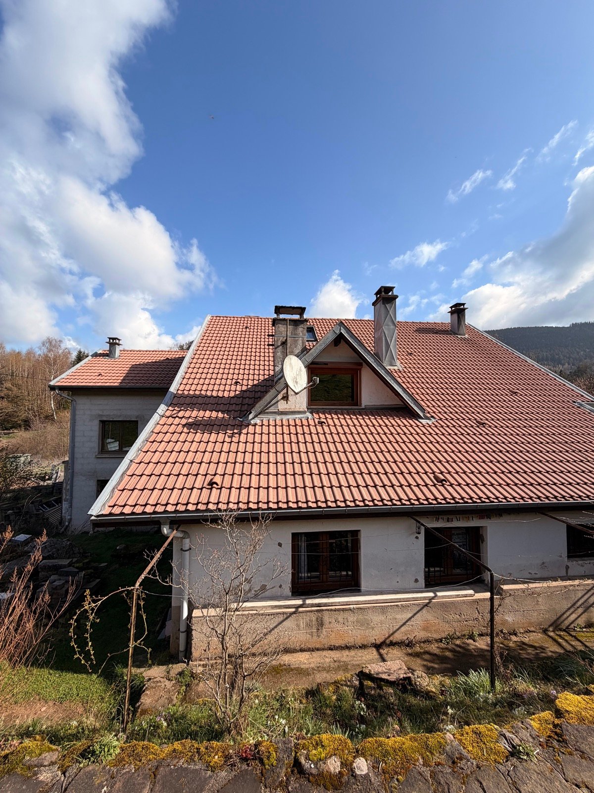 Toiture de maison après rénovation