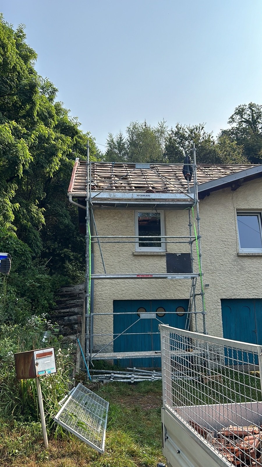 Chantier de nettoyage de toiture